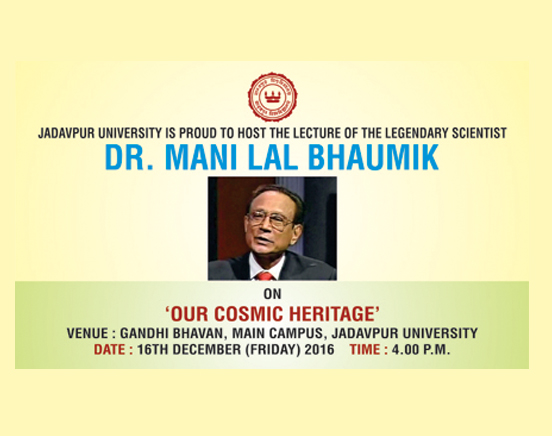 Jadavpur University Lecture - Dr. Mani Bhaumik
